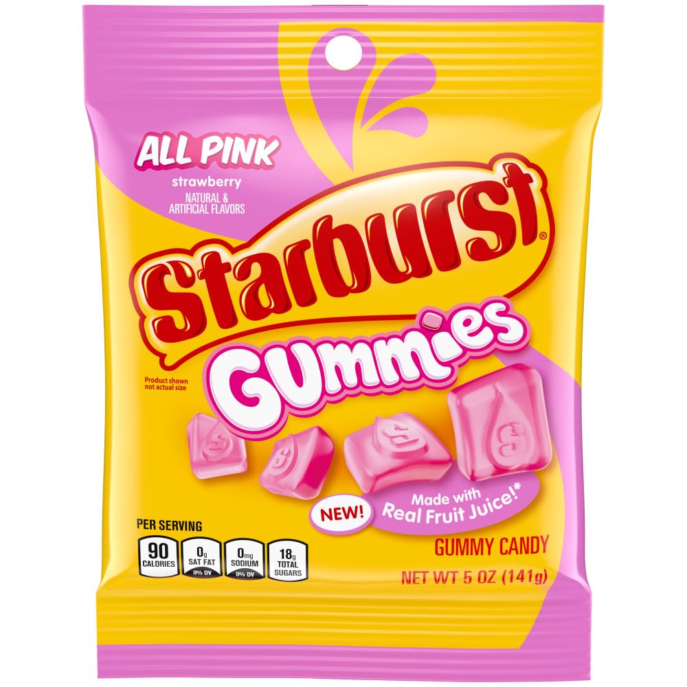 Starburst Strawberry Gummies Sours 12pc 5oz