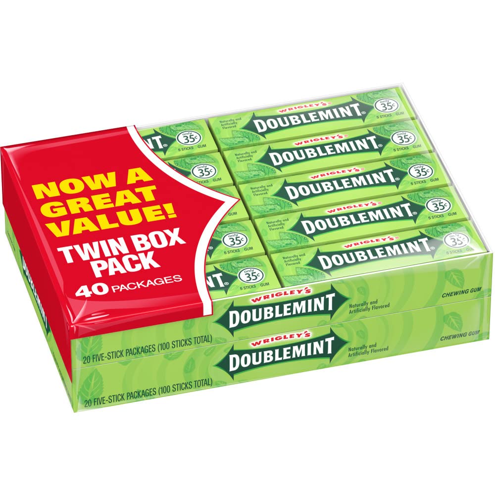 Wrigley's Twin Pack Doublemint 40pc 5ct