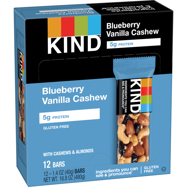 Kind Bar Blueberry Vanilla Cashew 12pc 1.4oz