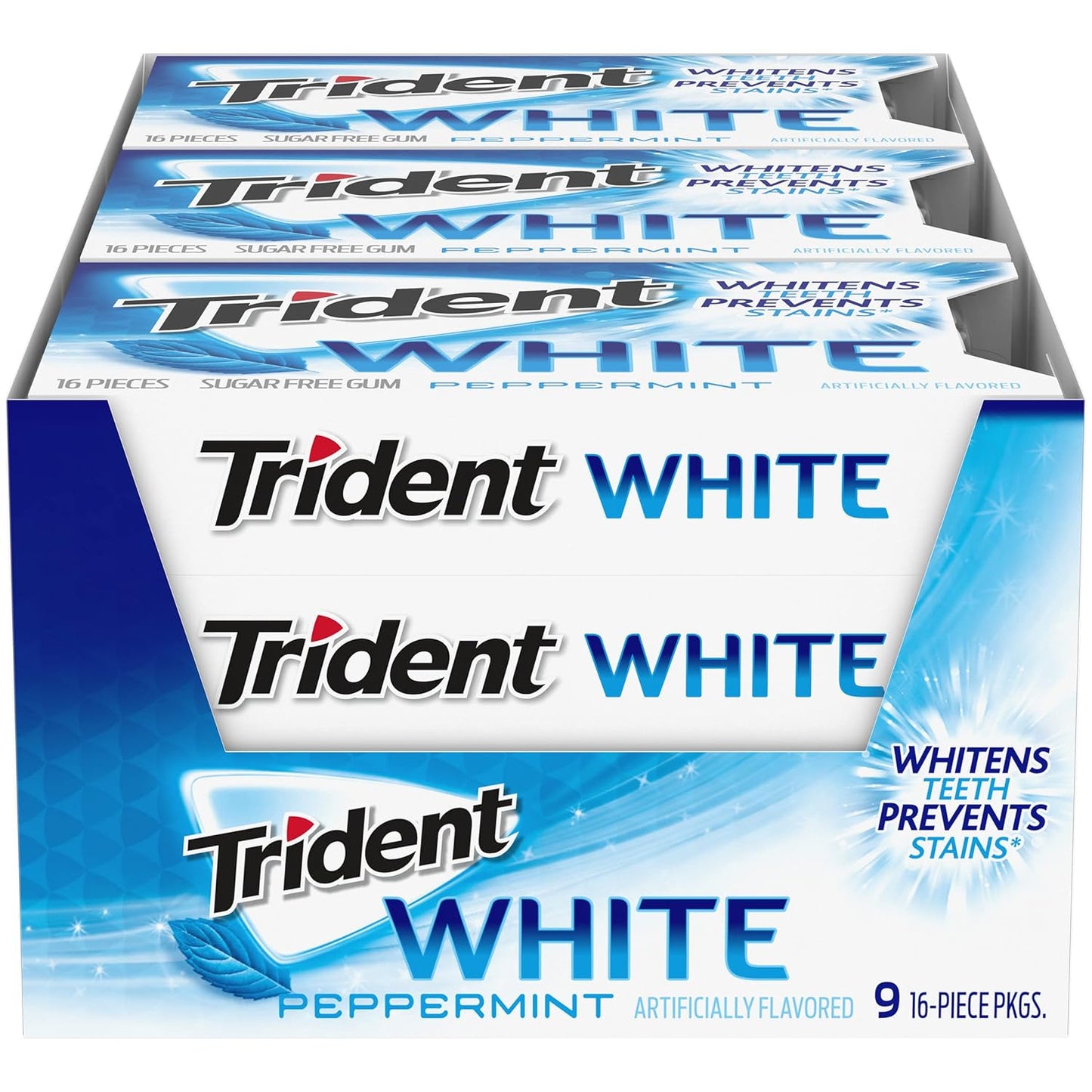 Trident White Peppermint 9pc 16ct
