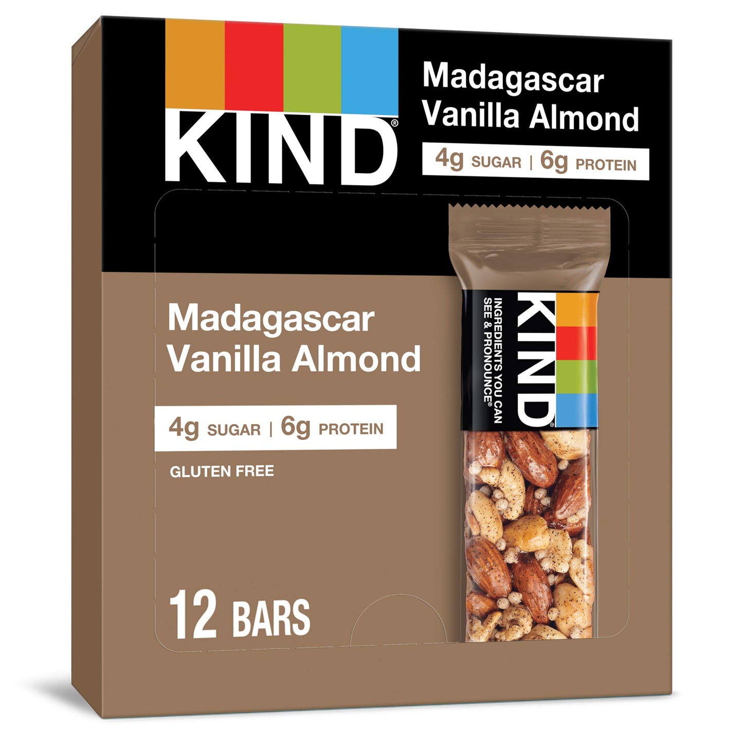 Kind Bar Madagascar Vanilla Almond 12pc 1.4oz