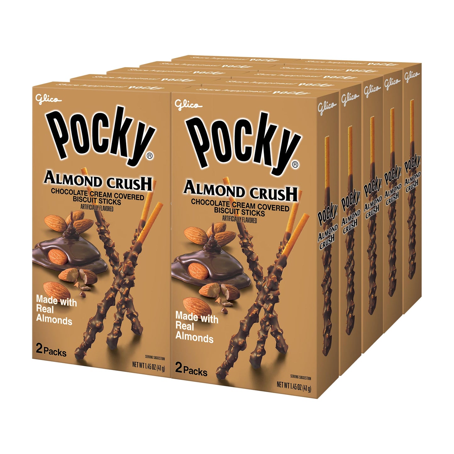 Pocky Chocolate Almond Crush 10pc 1.45oz
