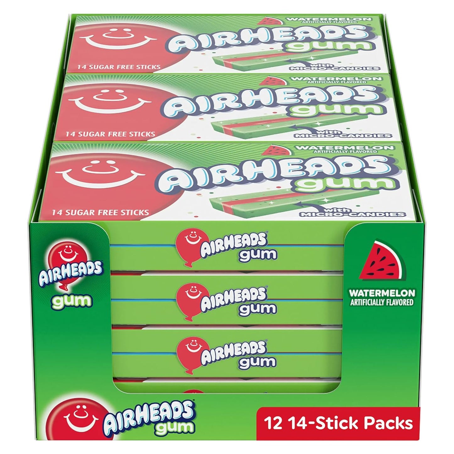 Airheads Gum Watermelon 12pc 14ct