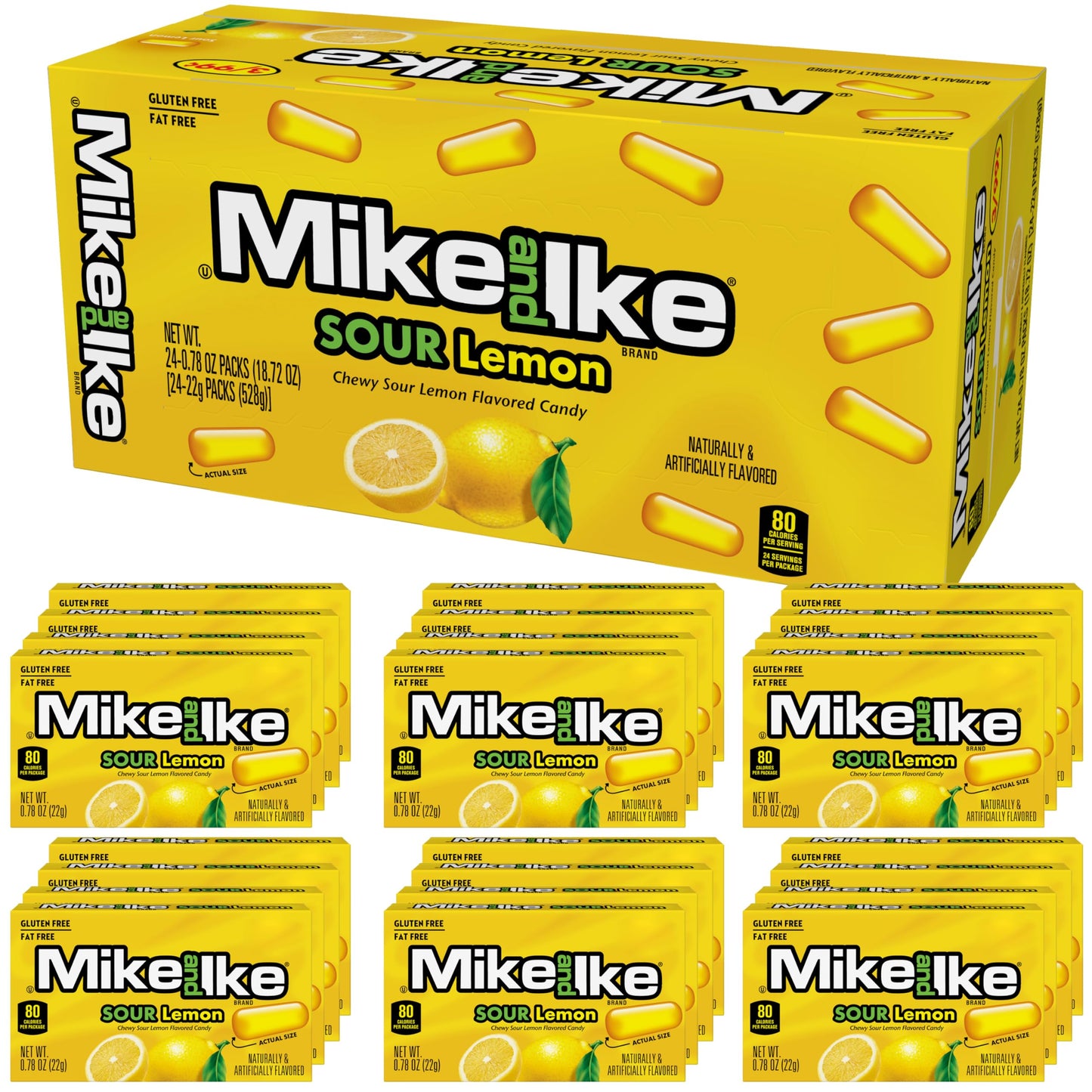 Mike & Ike Sour Lemon 24pc 0.78oz