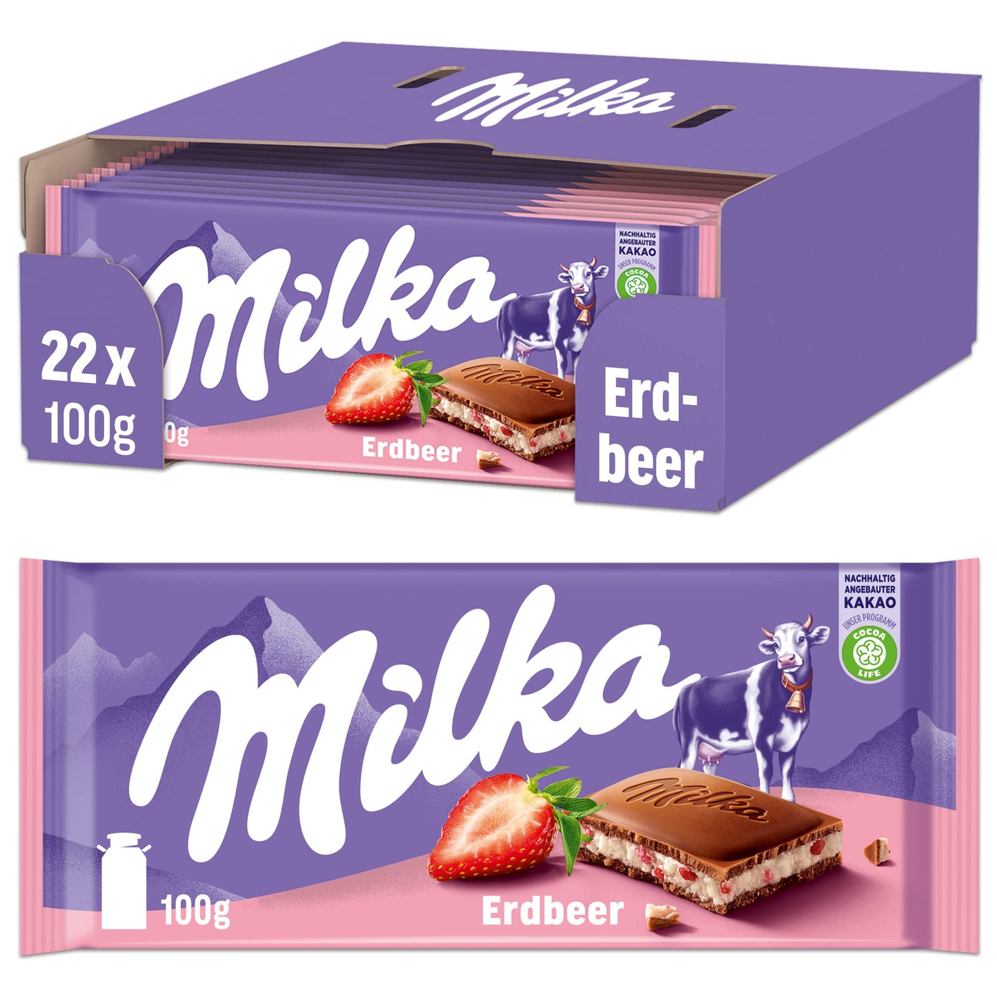 Milka Chocolate Strawberry 22pc