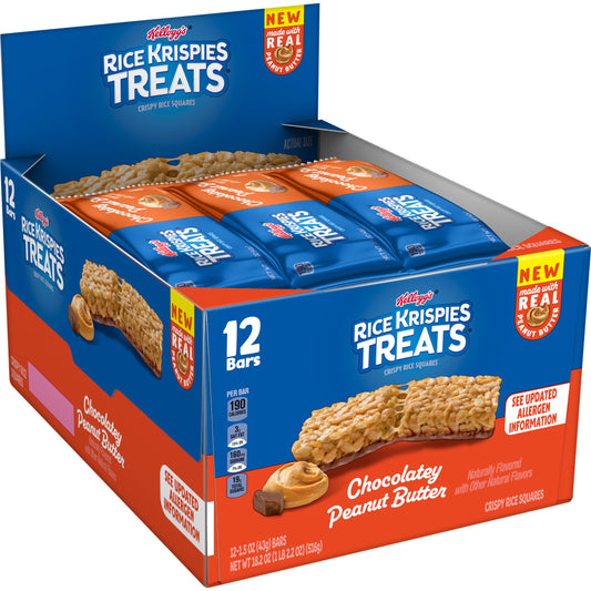 Rice Krispies Treats Choco Peanut Butter Mega Size 12pc 1.5oz