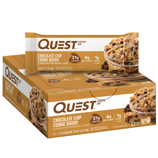 Quest Bar Chocolate Chip Cookie Dough 12pc 2.12oz
