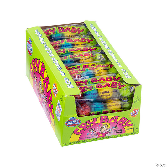 Dubble Bubble Cry Baby Ex Sour Gum 36pc 0.64oz