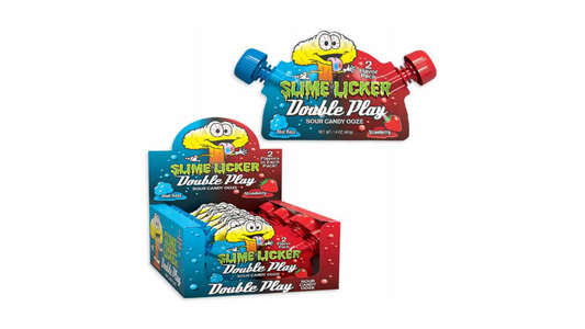 Slime Licker Double Play Razz Strawberry 12pc 1.4oz