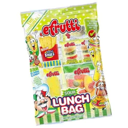 Efrutti Gummi Sour Lunch Bag 12pc 2.7oz