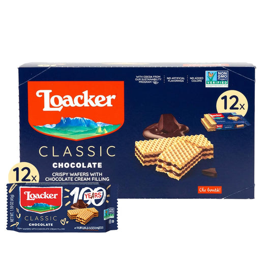 Loacker Wafer Chocolate 12pc 1.59oz