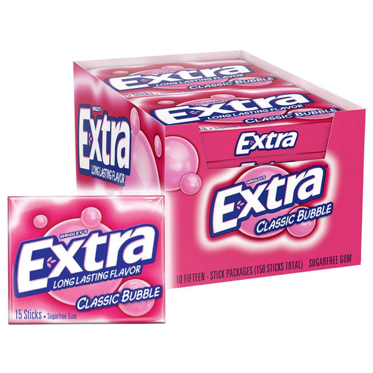 Extra Slim Pack Classic Bubble 10pc 15ct