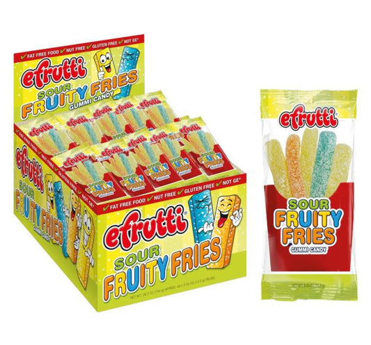 Efrutti Sour Fruity Fries Gummi Candy 48pc