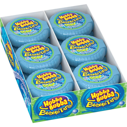 Hubba Bubba Bubble Tape Sour Blue Raspberry 12pc 2oz