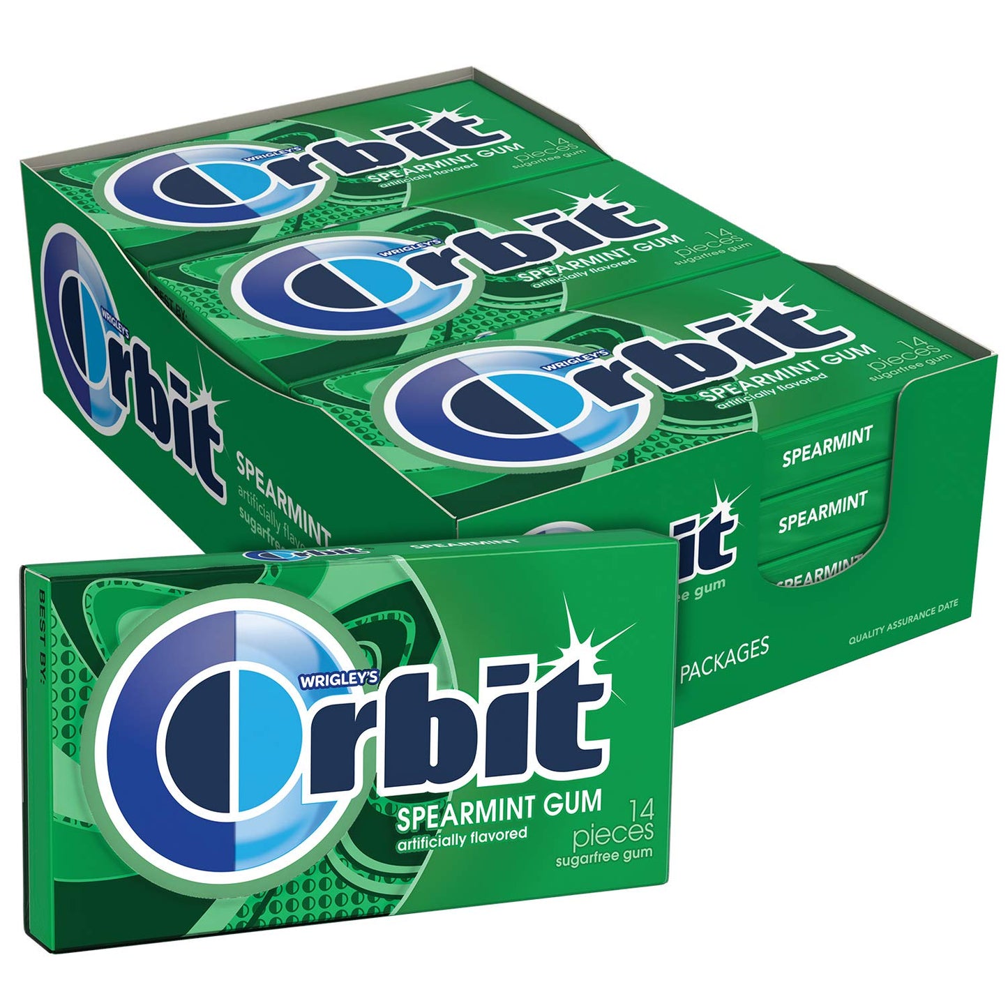 Orbit Spearmint Sugar Free Gum 12pc 14ct