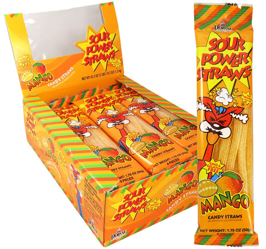 Sour Power Straws Mango 24pc 1.75oz