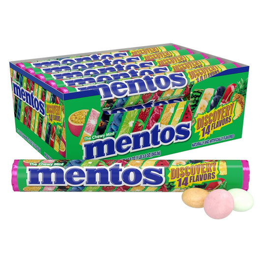 Mentos Discovery 14 flavors fruit 40pc 1.32oz