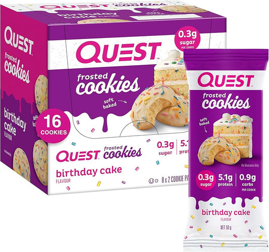 Quest Frosted Birthday Cake 8pc 1.76oz