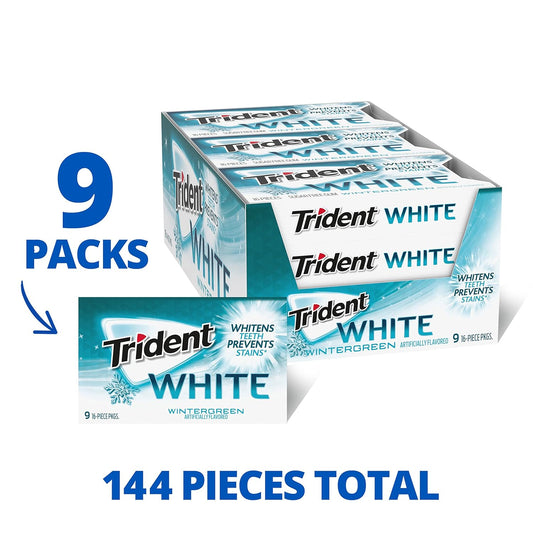 Trident White Wintergreen 9pc 16ct