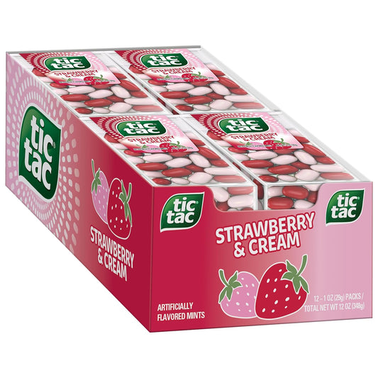 Tic Tac Strawberry Cream 12pc 100ct