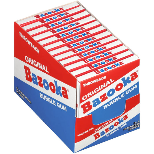 Bazooka Bubble Gum Original 12pc 6ct