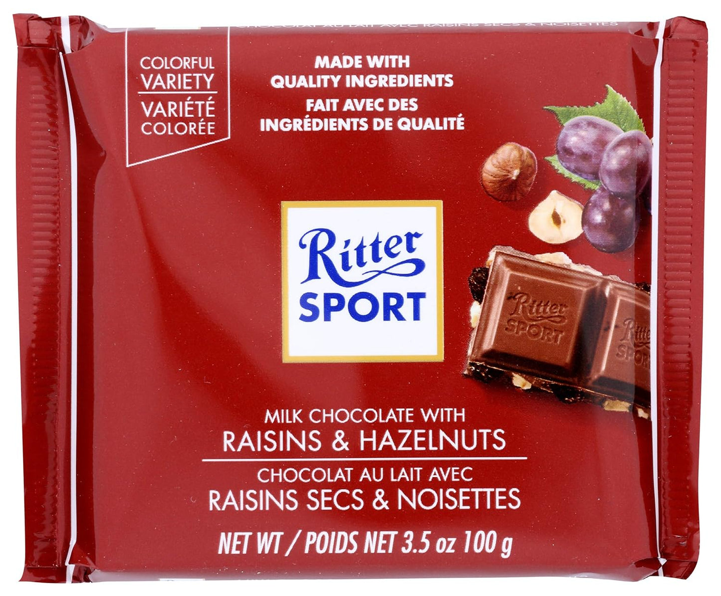 Ritter Sport Raisin & Hazelnut 100g 12pc