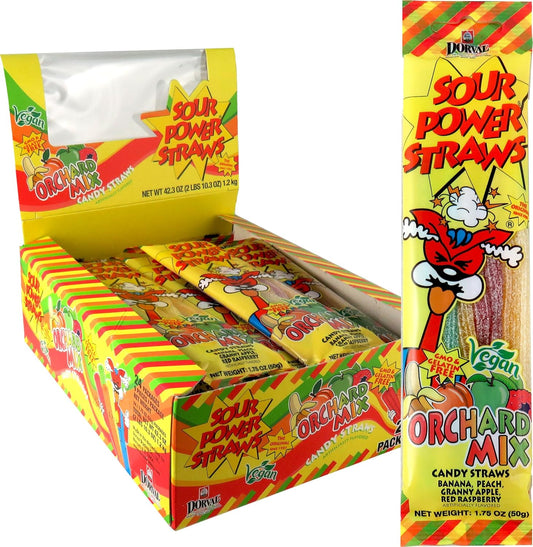 Sour Power Straws Orchard 24pc 1.75oz