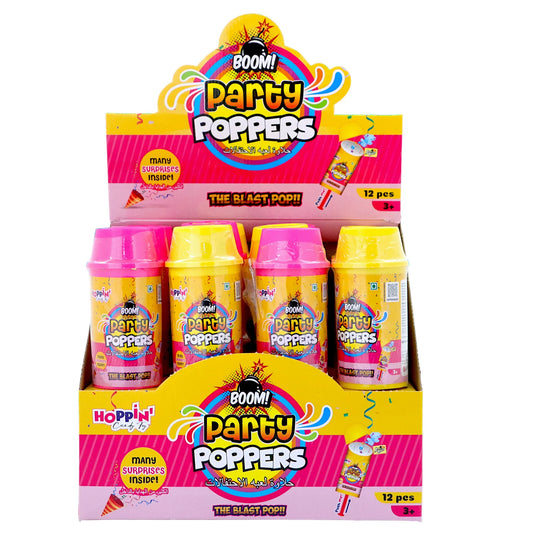 Hoppin Candy Toy Party Poppers 12pc 0.35oz