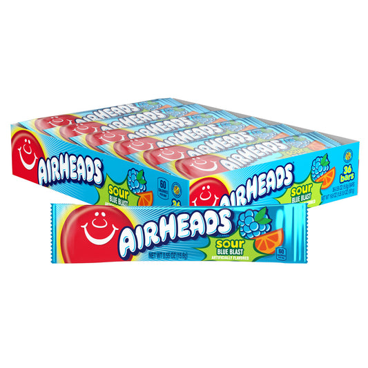 Airheads Singles Sour Blue Blast 36pc 0.55oz
