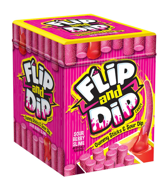 Flip & Dip Gummy Sticks Sour 24pc 32g