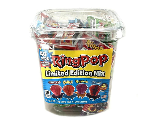 Topps Ring Pop Mix Jar 40pc 0.5oz