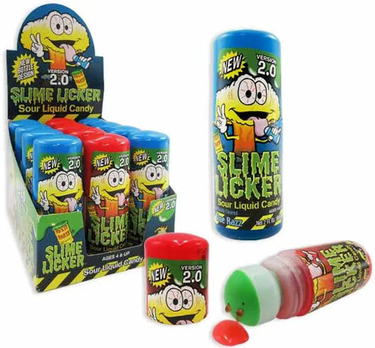 Slime Licker Sour Liquid Razz Strawberry 12pc 2oz