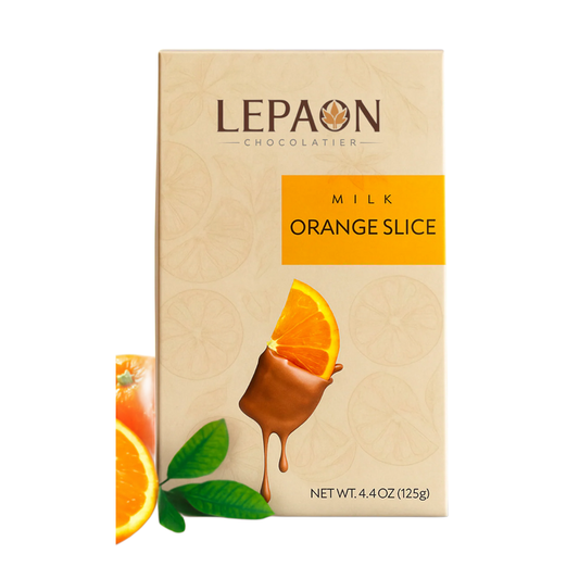 Lepaon Milk Orange Slice 8pc 4.4oz