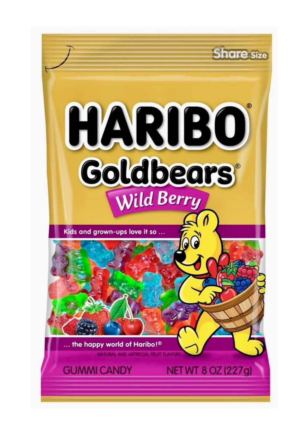 Haribo Goldbears Wild Berry 10pc 8oz
