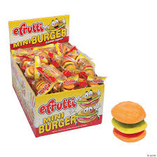 Efrutti Mini Burger Red 60pc 0.32oz