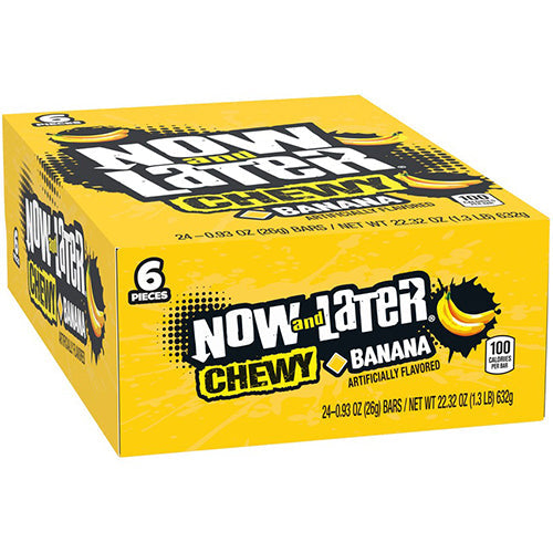 Now & Later Chewy Banana 24pc 0.9oz